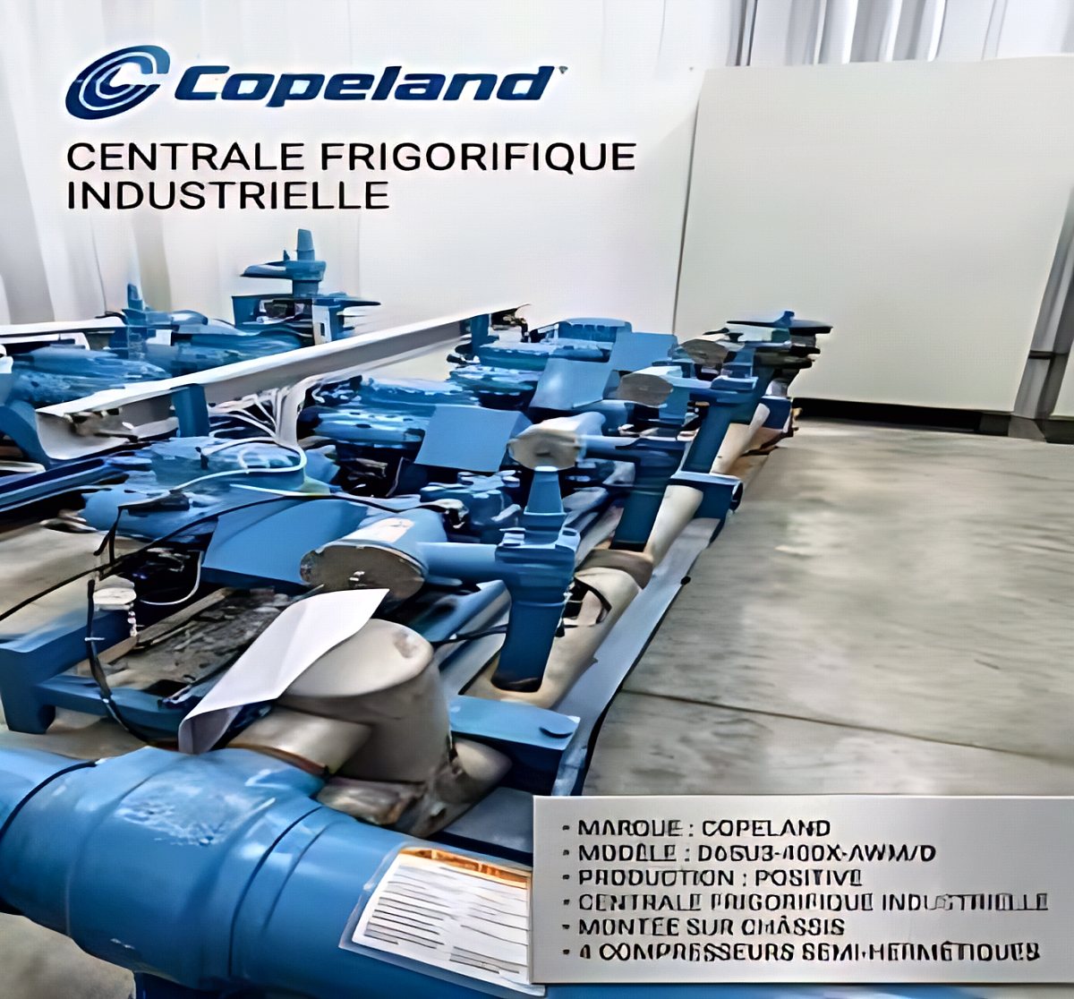 Centrale frigorifique industrielle Copeland D6SU3-400X-AWM/D positive d'occasion